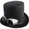 Steampunk Hat W/Goggles-Black -SpookyCrafts Shop fm75326