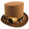 Steampunk Hat W/Goggles Brown -SpookyCrafts Shop fm75327