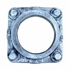 4" Pipe Square Flange 7 4" Pipe Square Flange -SpookyCrafts Shop pipe flange square silver