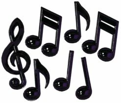 Plastic Music Notes - Pack Of 7