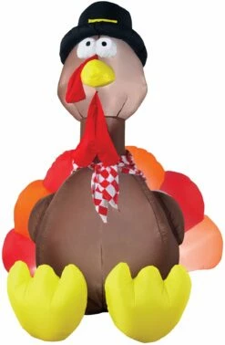 6' Airblown Turkey With Lights