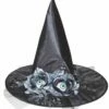 17" Witch Hat With Eyes & Flowers 2 17" Witch Hat With Eyes & Flowers -SpookyCrafts Shop ss74104