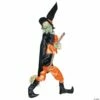 48" Leg Kicking Witch With Broom -SpookyCrafts Shop ss83234
