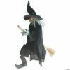 42" Flying Green-Faced Witch On A Broom -SpookyCrafts Shop ss87258