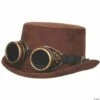 Faux Suede Hat With Goggles - Adult 1 Faux Suede Hat With Goggles - Adult -SpookyCrafts Shop ur29526os