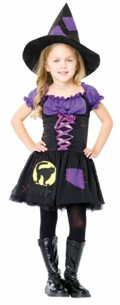 Girl's Black Cat Witch Costume - Child